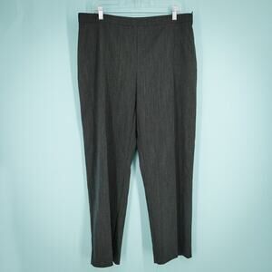 Marina Rinaldi 25 Size 16 US Pantalone Lungo Heather Gray Button Zip Taper Pants